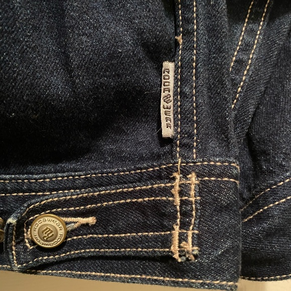 Rocawear Men’s Blue Cotton Long Sleeve Full Zip-Up Pockets Vintage Denim Jacket - Picture 7 of 9